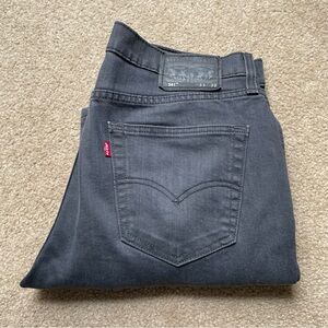 Levis 541 Jeans Mens 33W 30L - Black/Dark Gray Denim - Zip Fly - Great Condition